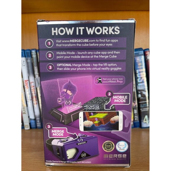 NEW Merge Cube Hold Holograms in Your Hand Virtual Game Toy IOS Android Tablet - Picture 3 of 4
